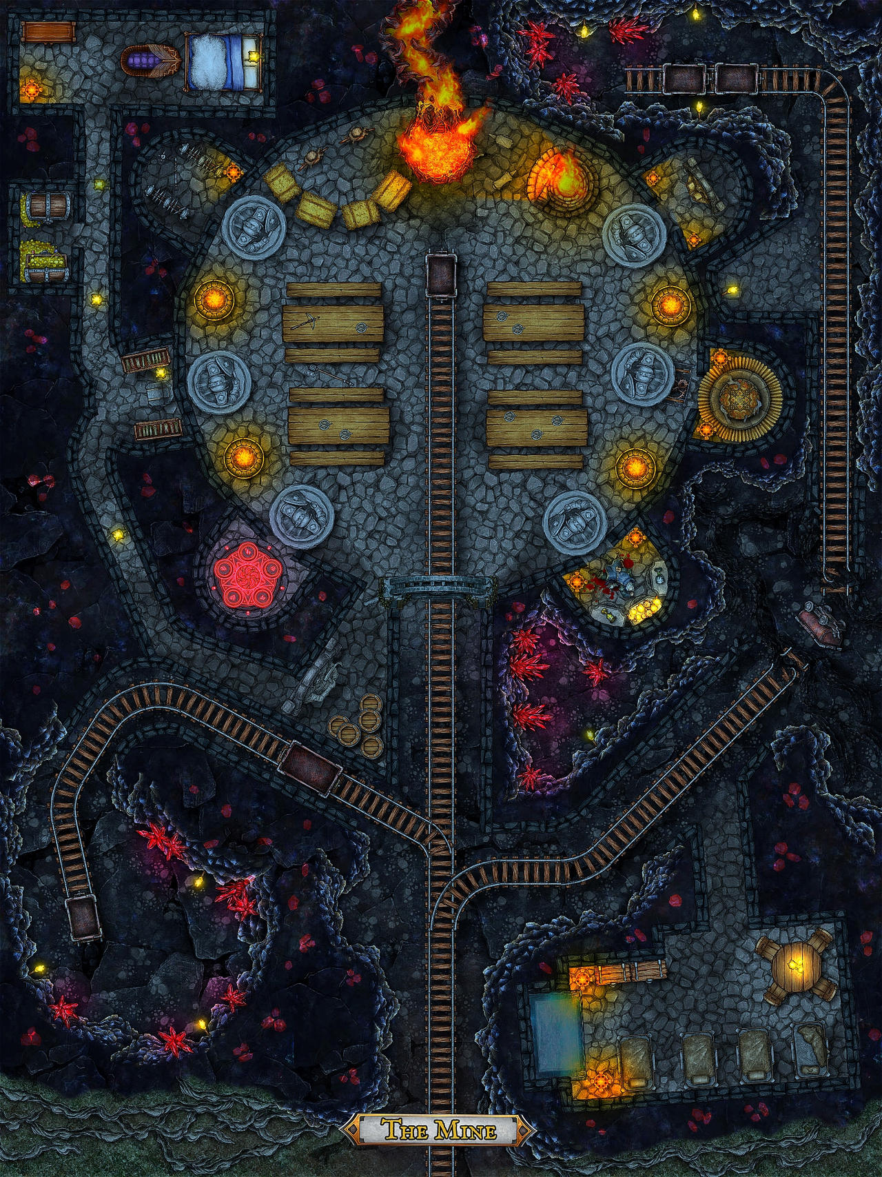 The Mine - Dungeon encounter map by manystoriesnotime on DeviantArt