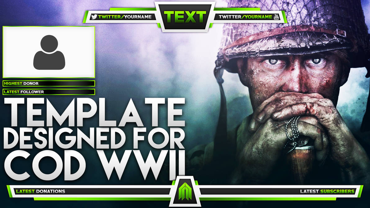 Live Stream Overlay Template - Call of Duty WWII by AcezProduction on ...