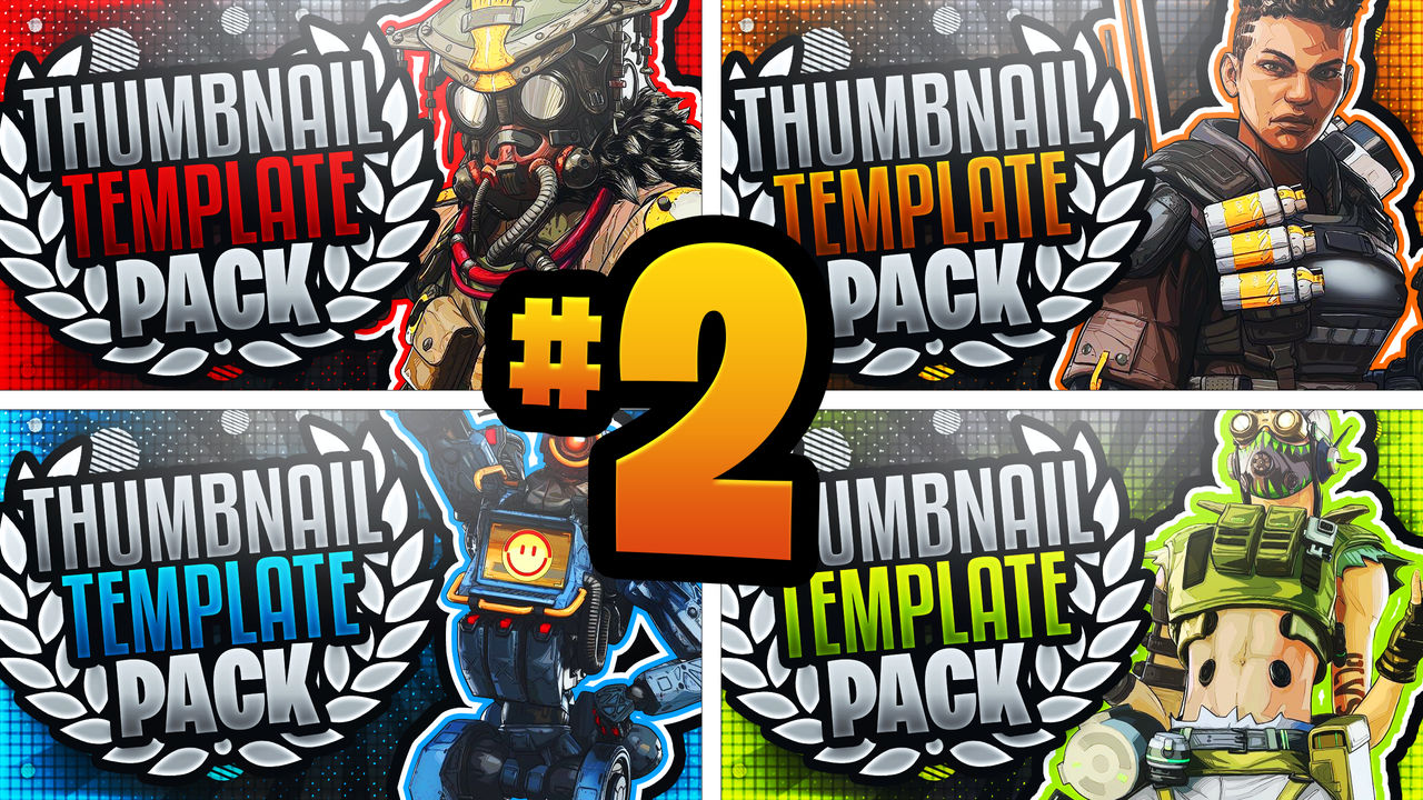 Apex Legends Youtube Thumbnail Template Pack 2 By Acezproduction On Deviantart