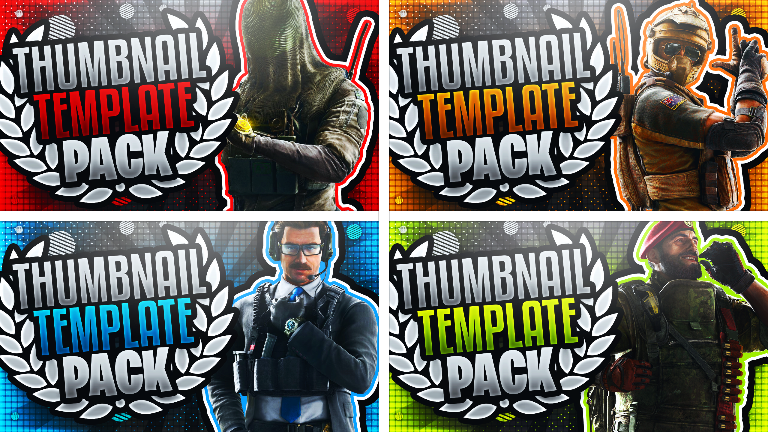 Drawn R6 Thumbnails Rainbow Six Siege Thumbnail Template Pack V2 by AcezProduction on ...