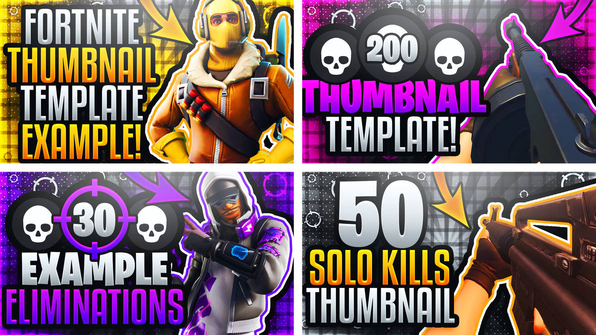 Ultimate Youtube Thumbnail Template Fortnite By Acezproduction On