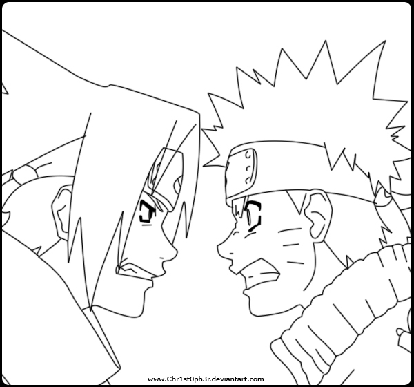 Sasuke De Naruto para colorir