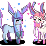 Glaceon and Sylveon