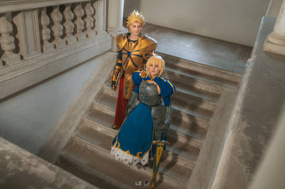 Saber and Gilgamesh