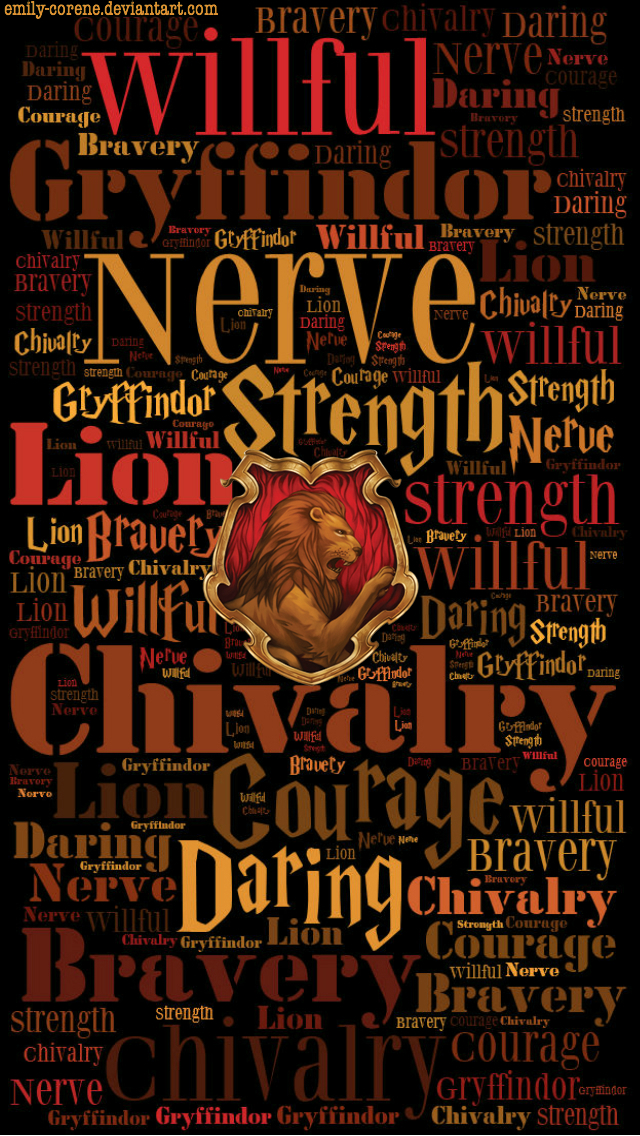 HD Gryffindor Traits Phone Wallpaper by