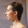 Face side view - hair pinned