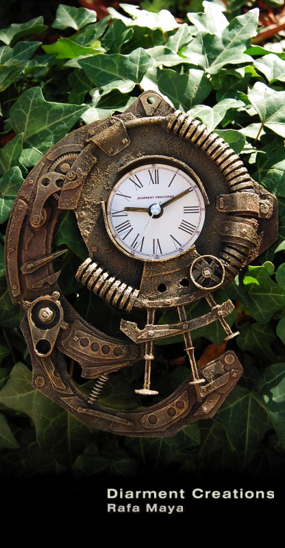 Steampunk Rust Clock by Diarment