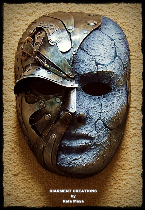Steampunk Metal Stone Mask by Diarment