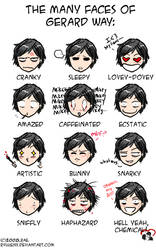 the many faces of gerard way.