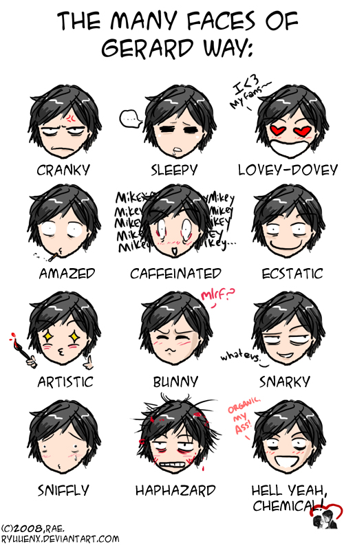 the many faces of gerard way.