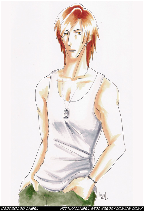 Yuuji in a tank-top.