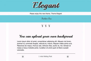 Tumblr theme Elegant