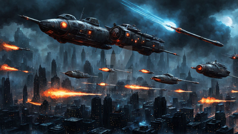 ALIEN WAR AT NIGHT 2 by BILL1260 on DeviantArt
