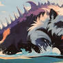 THE BAKENEKO OUT FOR A ROMP IN THE SURF-ANIME