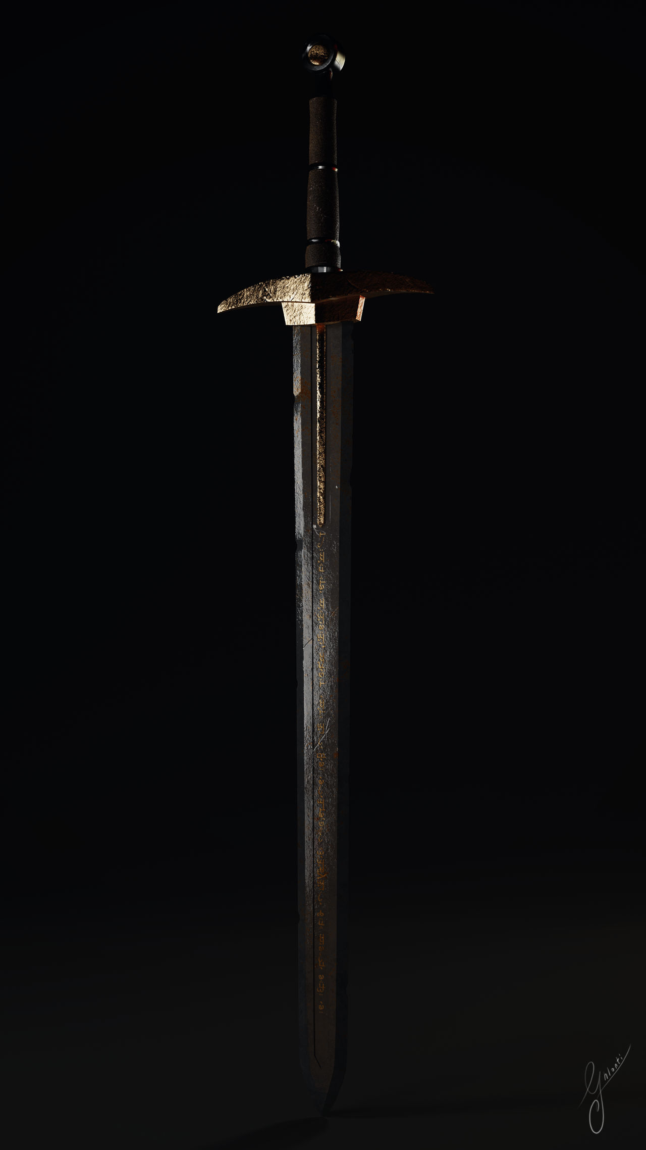 Medieval Rusty Long Sword by GiorgiGh on DeviantArt