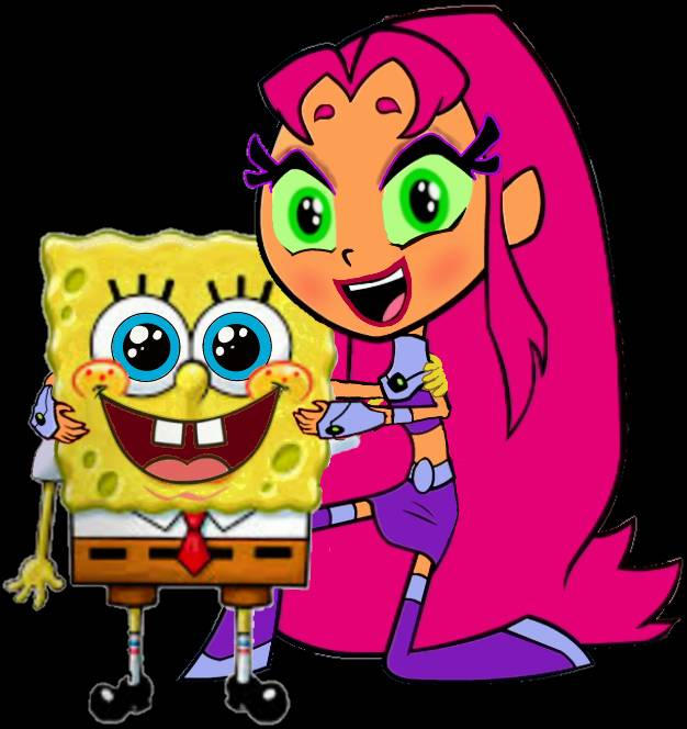 Spongebob and Starfire selfie by Razvi23 on DeviantArt