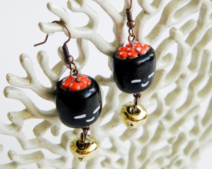 Ikura (Salmon Roe) Sushi Earrings