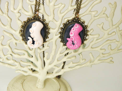 Tentacle Cameo Necklaces