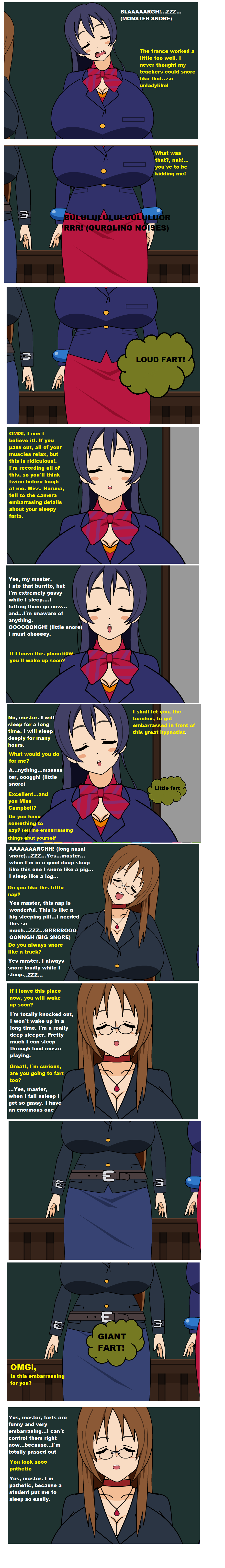 Snoring and farting school teachers hypno-comic 4