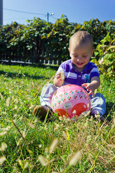 Happy in the grass