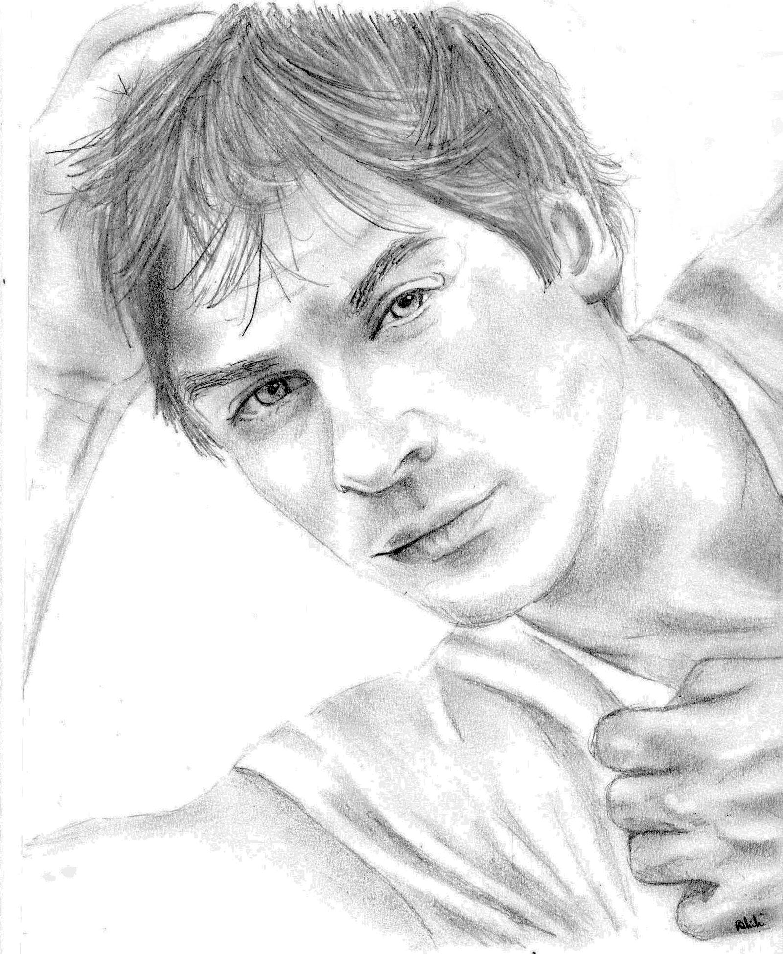 Йен Сомерхолдер рисунок карандашом