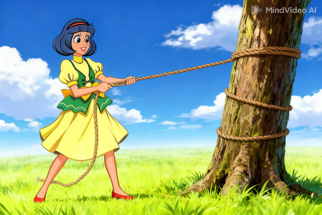 Smiling girl Pulling rope 173 by a42u on DeviantArt