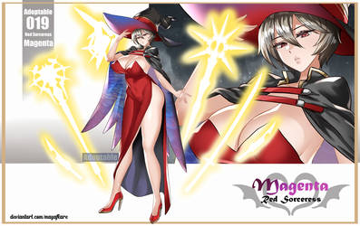 [Closed]Adoptable019 Red Sorceress: Magenta