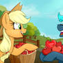 Charity YCH FIN 'Applejack Hearted apples'