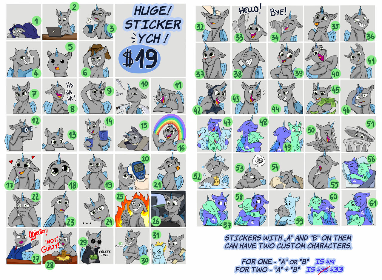 HUGE sticker YCH! OPEN!!!