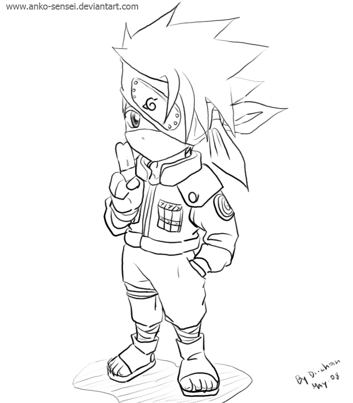 Pics For > Chibi Kakashi Drawings. Chibi, Desenhos de anime