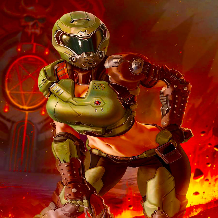 Female Doom Robe Female Doom Slayer by Datmentalgamer on DeviantArt