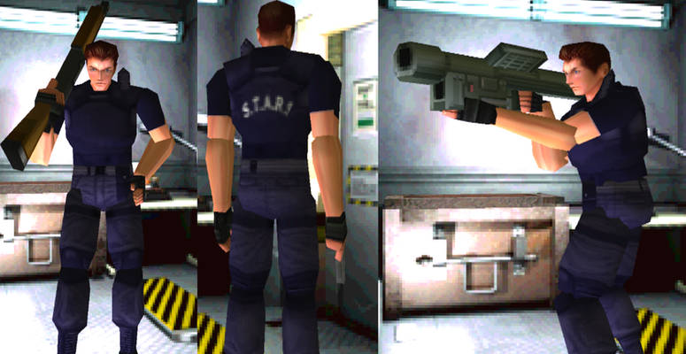 Saturn SWAT Chris in RE2 Gamecube