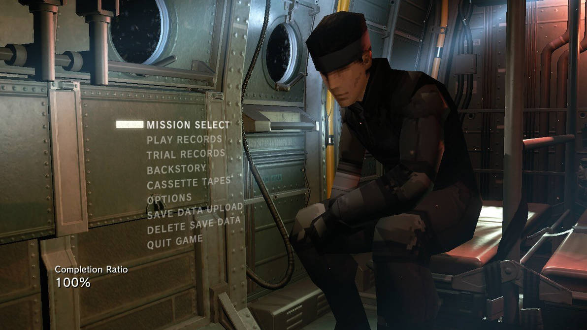 MGSV:GZ - MGS1 Solid Snake in Menu by Datmentalgamer on DeviantArt