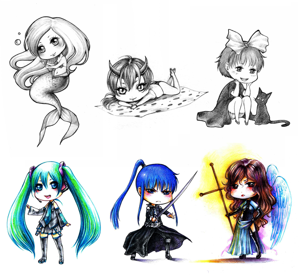 Chibi samples by alexiela-art on DeviantArt