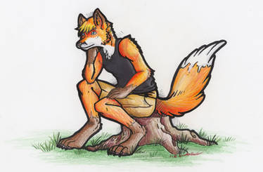 :Commission: Thinking Fox