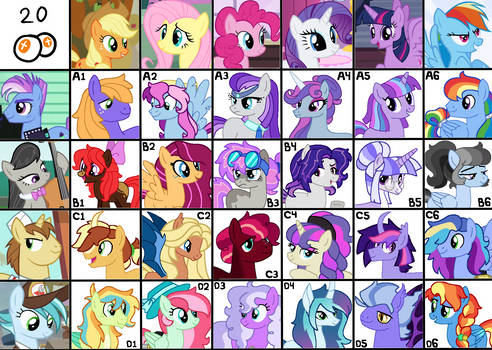 Mane 6 X backgroud characters Adopt (Open)