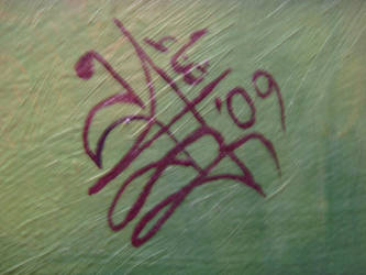 Signature on canvas