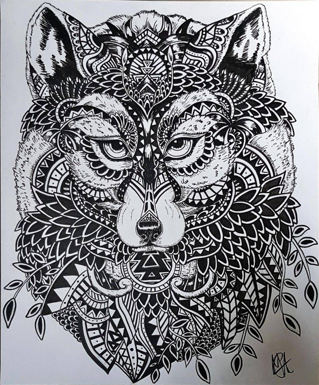 Wolf Doodle Art by nightwilde on DeviantArt