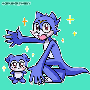 Veemon and Chibimon