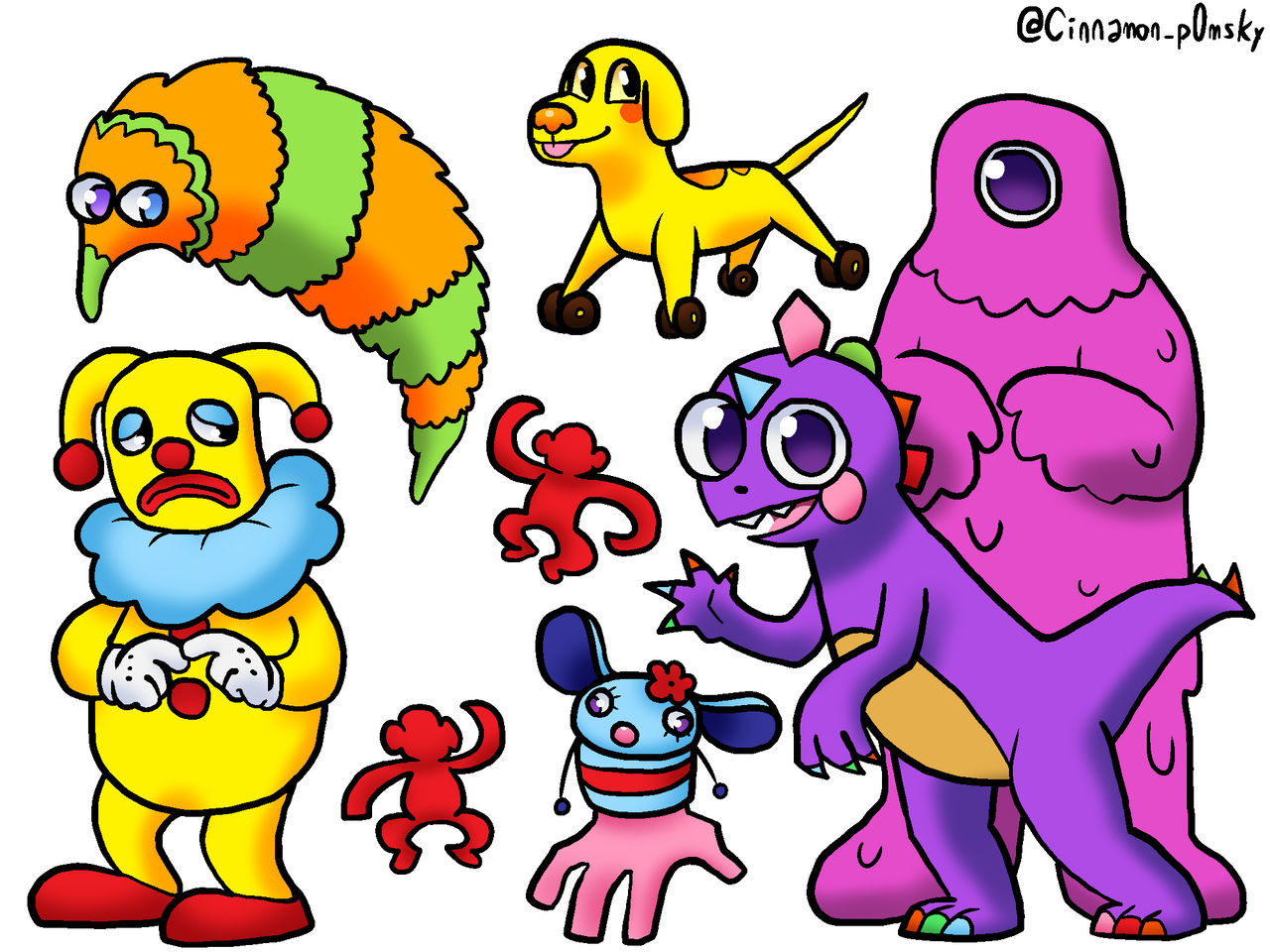 Abstracted characters other than Queenie by C1nnamontheP0msky on DeviantArt