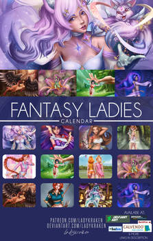 Fantasy Ladies 2020 CALENDAR(links in description)
