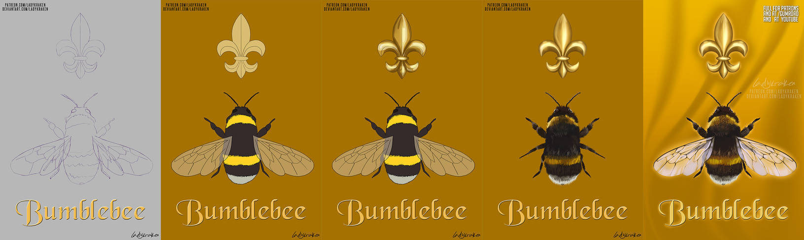 Bumblebee Scouts -Steps Digital Painting Tutorial