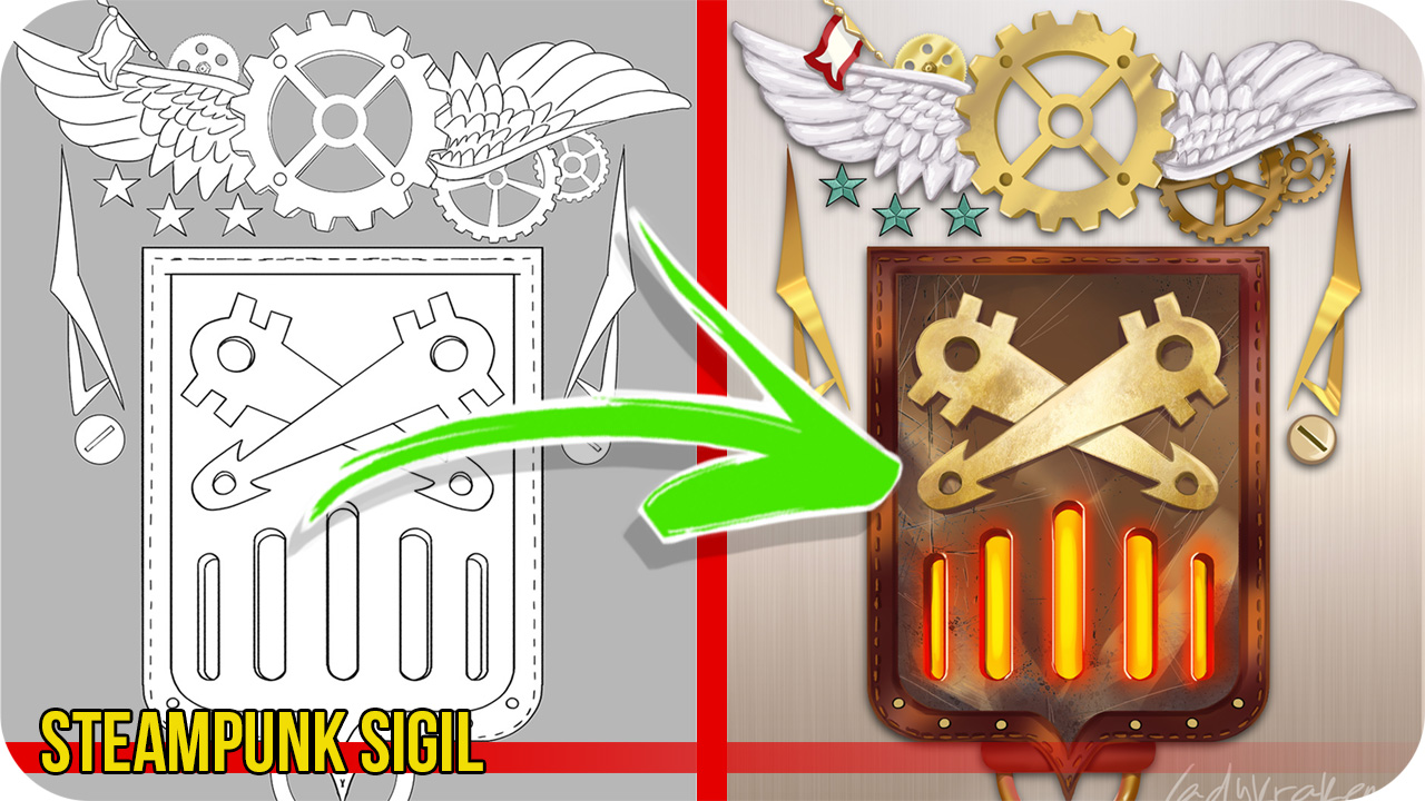 Sigil Tutorial Steampunk Sigil -Steps Digital Painting Tutorial by LadyKraken on ...