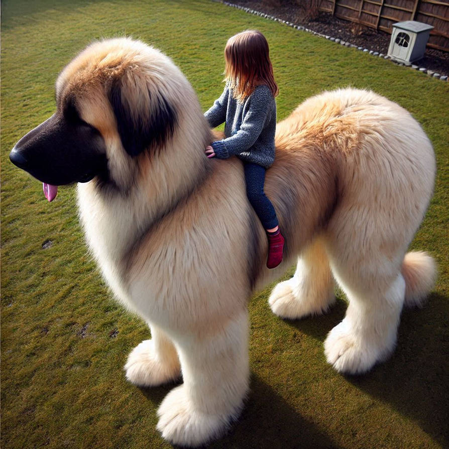 Someone Riding A Dog Small girl mounted atop riding dog. by sangerzonnvolt1 on DeviantArt