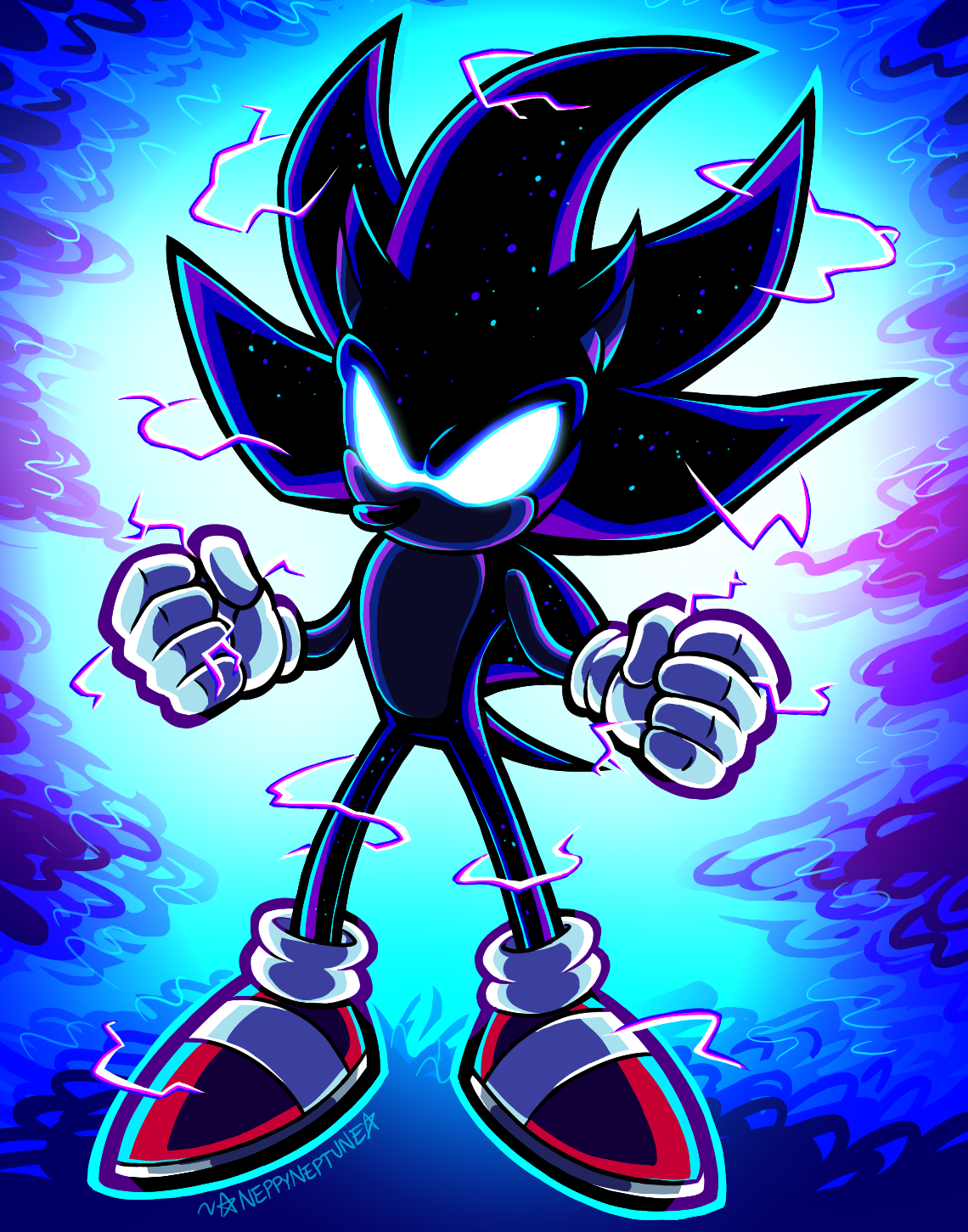 Super Dark Sonic by NeppyNeptune on DeviantArt