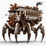 Steampunk crab-like bus/train/tramway #2