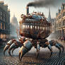 Steampunk crab-like bus/train/tramway #7