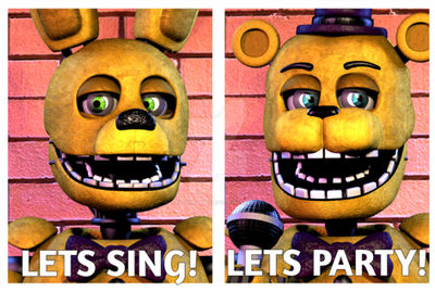 (FNAF/SFM) Springlock Celebrate Posters by MatthewDatthew2 on DeviantArt