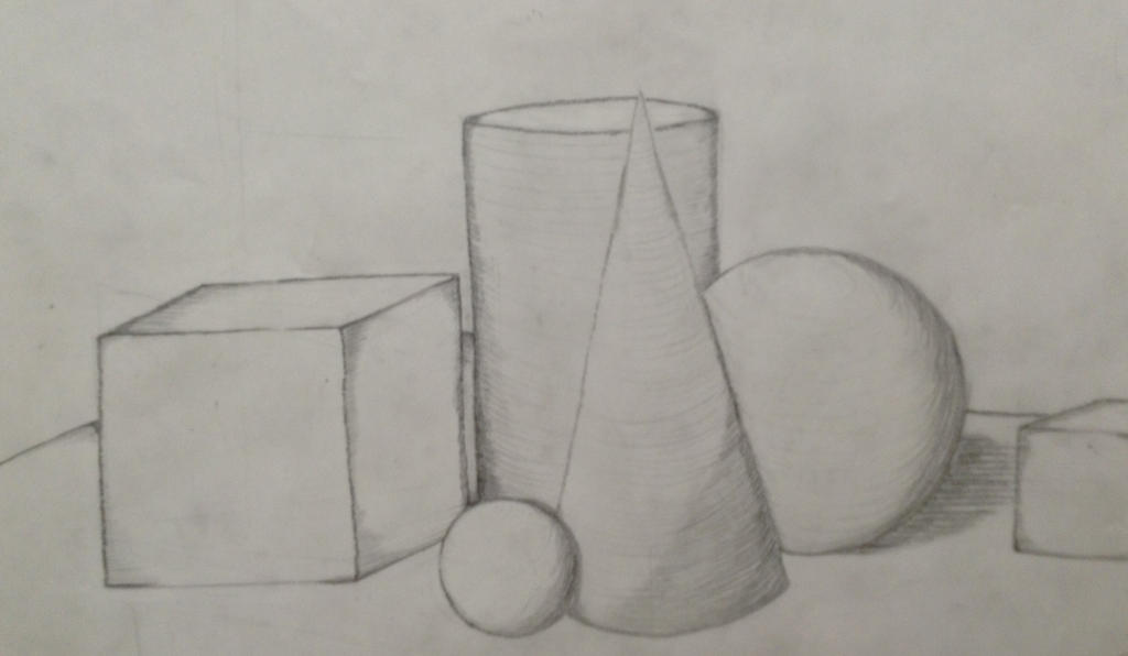 Drawing: Geometric Forms in Pencil by sarahsmiles916 on DeviantArt
