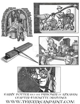 Harry Potter: Book 3 Chapter 4 Vignette Drawings